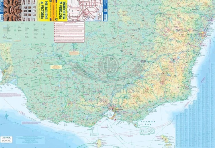 Melbourne i Victoria. Plan miasta / Mapa samochodowo-turystyczna wydawnictwa ITMB. Strona pierwsza