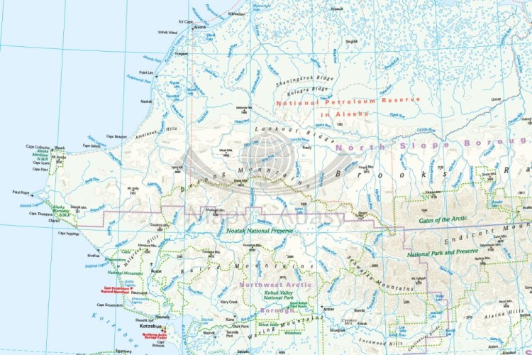 USA / Stany Zjednoczone: Alaska 1:2 000 000. Wodoodporna mapa samochodowo-turystyczna /11/ wydawnictwa Reise Know-How. Fragment