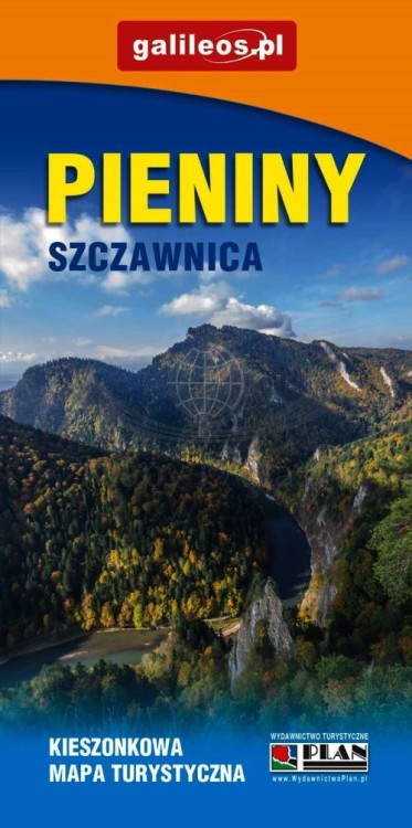 Pieniny, Szczawnica. Kieszonkowa mapa laminowana / Plan miasta wydawnictwa Galileos. Okładka