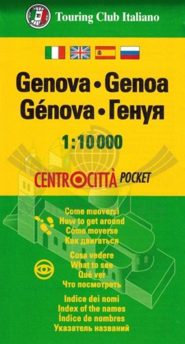 Genua 1:10 000. Mapa / Plan miasta wydawnictwa Touring Club Italiano. Okładka