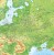 Europa 1:10 500 000. Laminowana, dwustronna podkładka / mapa podręczna. Fizyczna/polityczna. Strona fizyczna - fragment 2