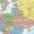 Europa 1:10 500 000. Laminowana, dwustronna podkładka / mapa podręczna. Fizyczna/polityczna. Strona polityczna - fragment 1