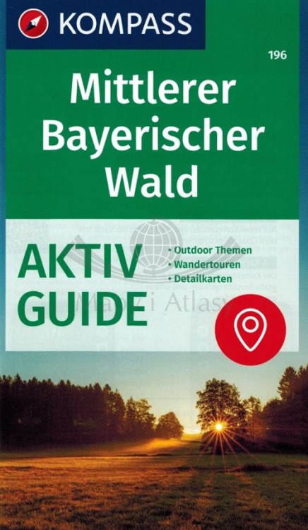 Mittlerer Bayerischer Wald / Las Bawarski cz. środkowa. Wodoodporna mapa turystyczna 196 wydawnictwa Kompass. Miniprzewodnik - okładka
