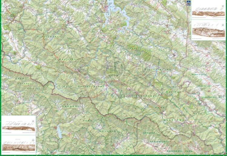 Bieszczady i Góry Sanocko-Turczańskie 1:65 000. Mapa turystyczna wydawnictwa ExpressMap. Strona druga