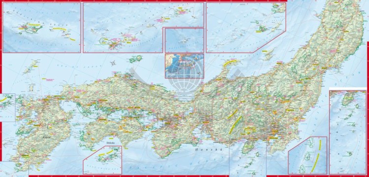 Japonia 1:1 400 000. Laminowana mapa samochodowo-turystyczna wydawnictwa ExpressMap. Strona druga