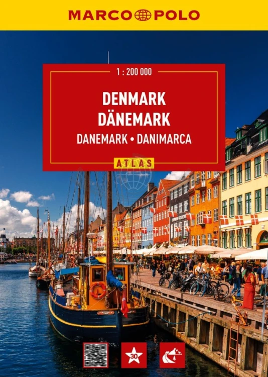 Dania 1:200 000. Atlas samochodowo-turystyczny wydawnictwa Marco Polo. Okładka