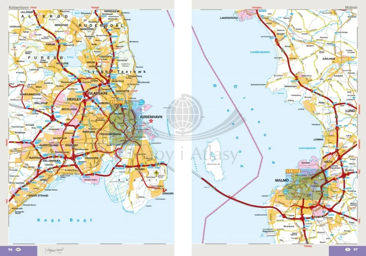 Dania 1:200 000. Atlas samochodowo-turystyczny wydawnictwa Marco Polo. Przykładowe strony 6