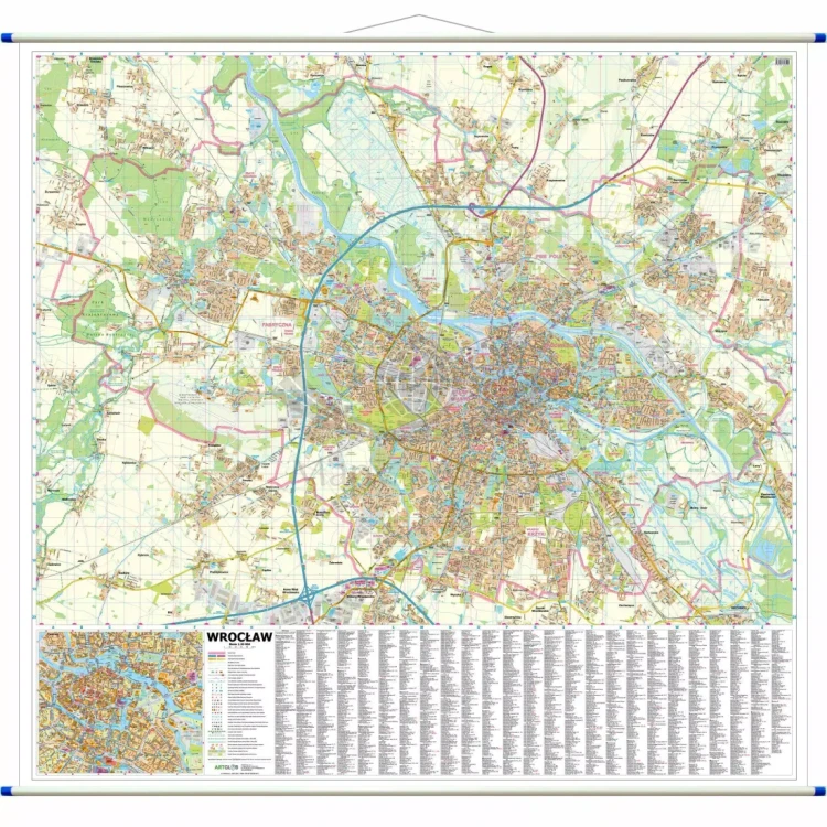 Wrocław 1:20 000. Mapa ścienna / Plan miasta