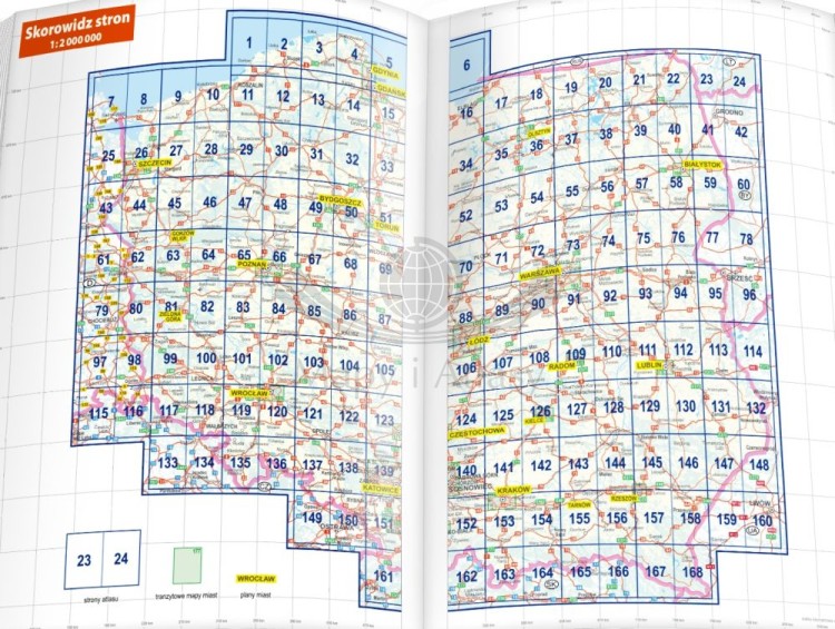 Polska dla profesjonalistów 1:200 000. Atlas samochodowy TIR + pierwsza pomoc wydawnictwa ExpressMap. Przykładowe strony 1