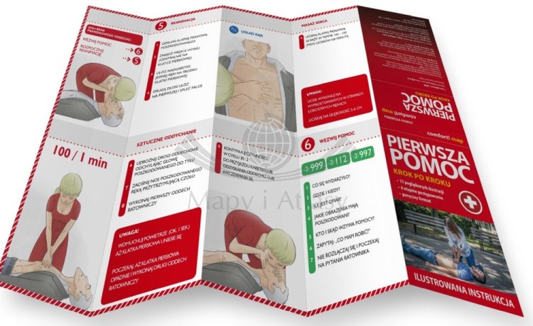 Polska dla profesjonalistów 1:200 000. Atlas samochodowy TIR + pierwsza pomoc wydawnictwa ExpressMap. Rozłożona mapa pierwszej pomocy