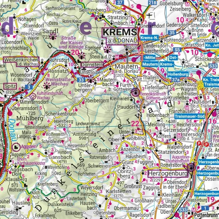 Austria 1:300 000. Mapa samochodowo-turystyczna wydawnictwa Freytag Berndt. Fragment 1