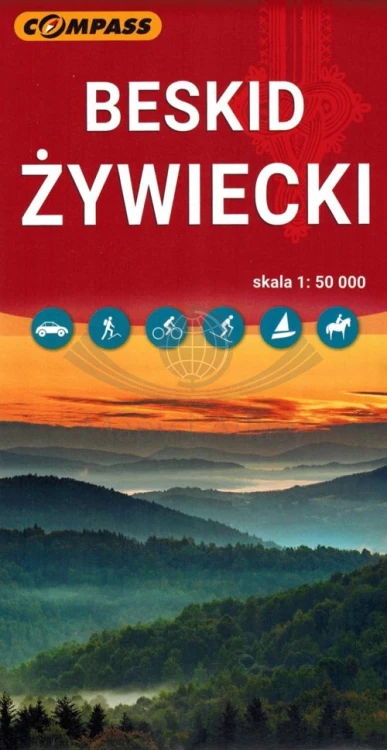 Beskid Żywiecki 1:50 000. Mapa turystyczna wydawnictwa Compass. Okładka