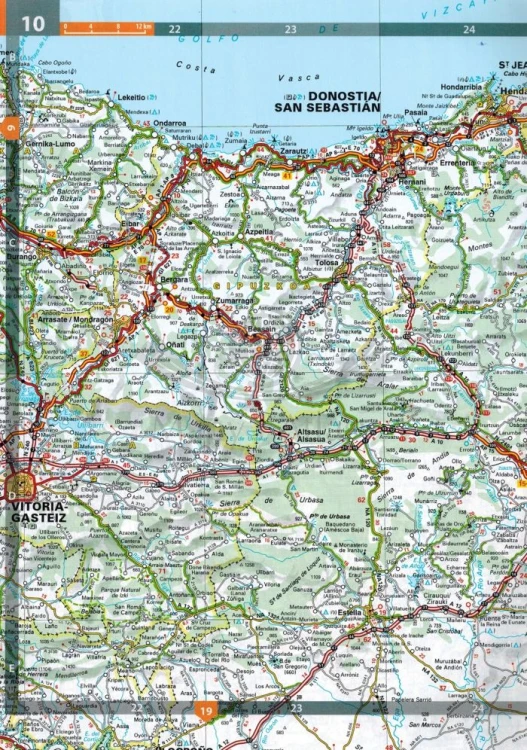 Hiszpania i Portugalia. Atlas samochodowo-turystyczny wydawnictwa Michelin. Przykładowa strona 1