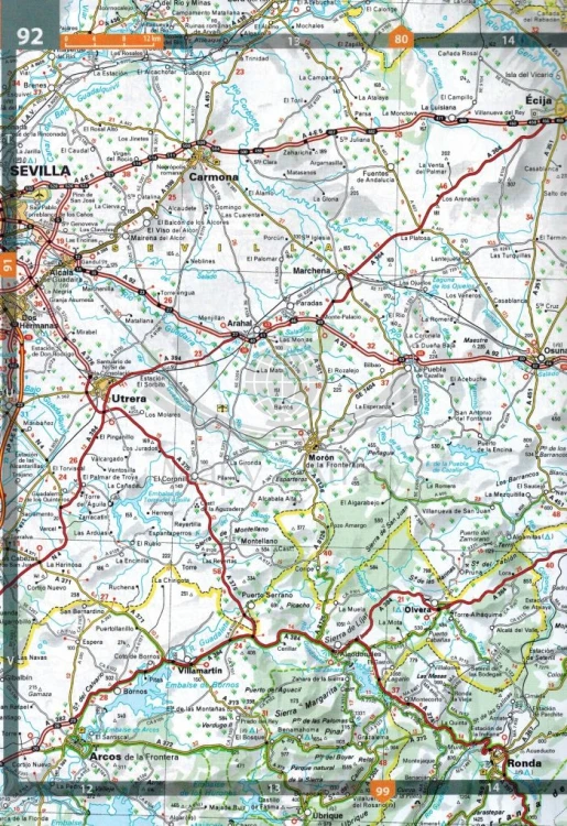 Hiszpania i Portugalia. Atlas samochodowo-turystyczny wydawnictwa Michelin. Przykładowa strona 3
