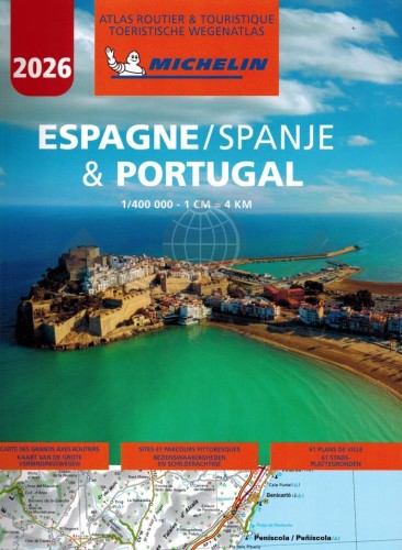 Hiszpania i Portugalia. Atlas samochodowo-turystyczny wydawnictwa Michelin. Okładka
