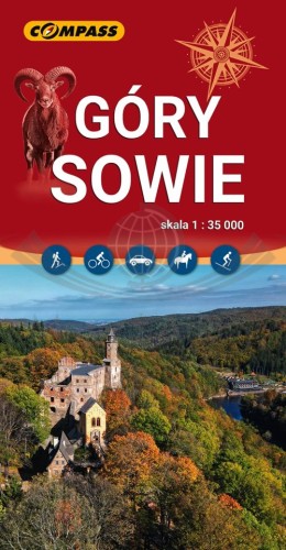 Góry Sowie 1:35 000. Mapa turystyczna wydawnictwa Compass. Okładka