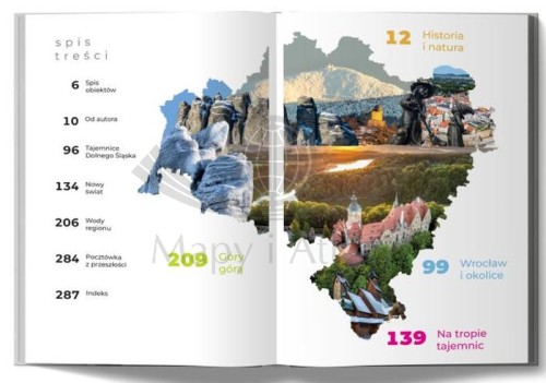 Bucket list Dolny Śląsk. 200 nieoczywistych miejsc. Album wydawnictwa Pascal. Spis treścei