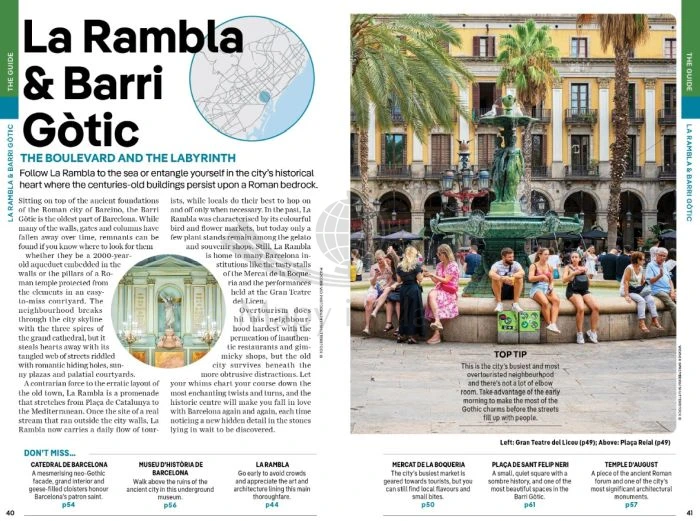 Barcelona. Przewodnik wydawnictwa Lonely Planet. Przykładowe strony 5