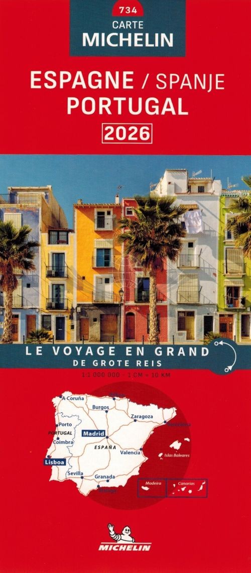 Hiszpania i Portugalia. Mapa samochodowa 734. Wyd. 2026. Michelin