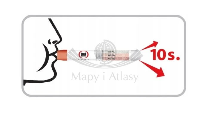 Alkomat jednorazowy. Test alkoholowy alkotest. Trzeźwy poranek