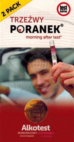 Alkomat jednorazowy 2 sztuki. Test alkoholowy alkotest. Trzeźwy poranek. Test and Drive