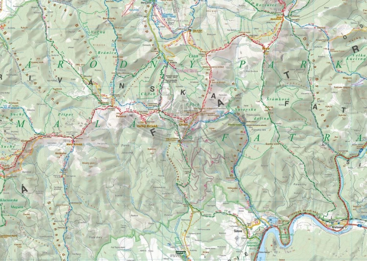 Mała Fatra (Krywańska) 1:30 000. Mapa turystyczna wydawnictwa Compass. Fragment 2