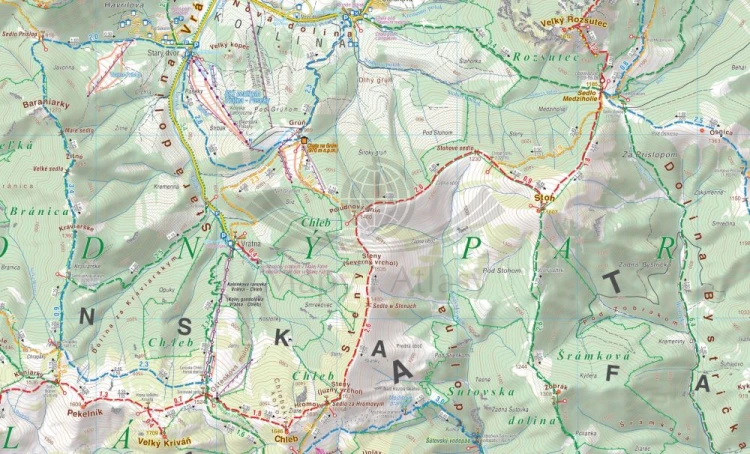 Mała Fatra (Krywańska) 1:30 000. Mapa turystyczna wydawnictwa Compass. Fragment 1