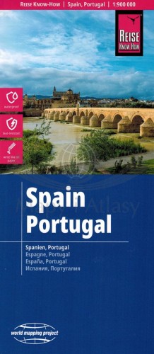 Hiszpania i Portugalia 1:900 000. Wodoodporna mapa samochodowo-turystyczna wydawnictwa Reise Know-How. Okładka