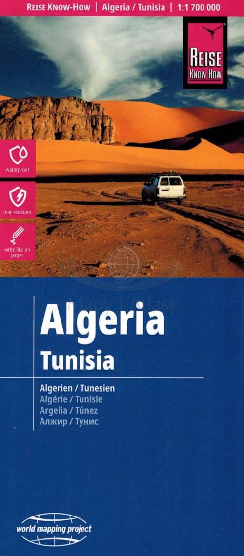 Algieria i Tunezja 1:1 700 000. Wodoodporna mapa samochodowo-turystyczna. Wyd. 2026. Reise Know-How