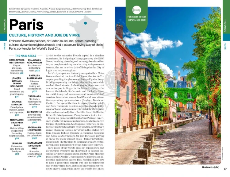 Francja / France. Przewodnik z mapą wydawnictwa Lonely Planet. Przykładowe strony 4