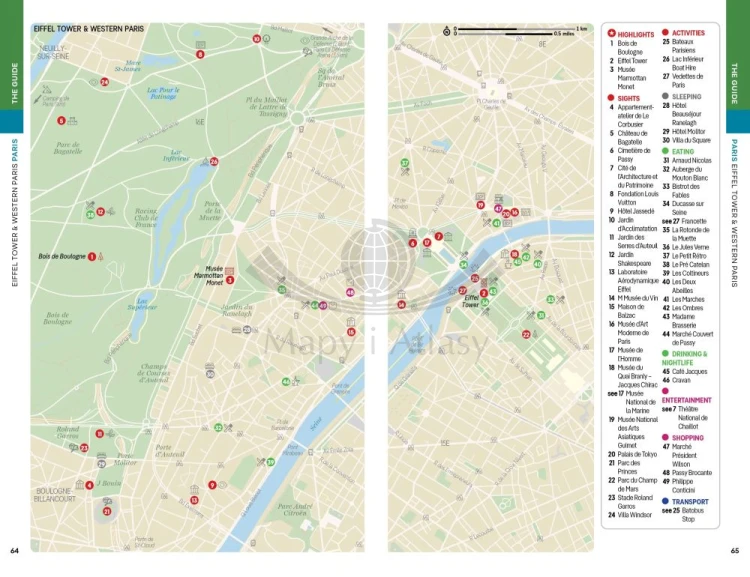 Francja / France. Przewodnik z mapą wydawnictwa Lonely Planet. Przykładowe strony 6