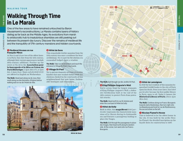 Francja / France. Przewodnik z mapą wydawnictwa Lonely Planet. Przykładowe strony 7