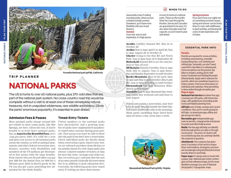 USA. Przewodnik wydawnictwa Lonely Planet. Przykładowe strony 4