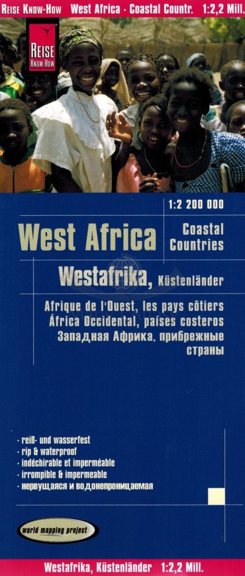 Afryka zachodnia 1:2 200 000. Wodoodporna mapa samochodowo-turystyczna. Reise Know-How
