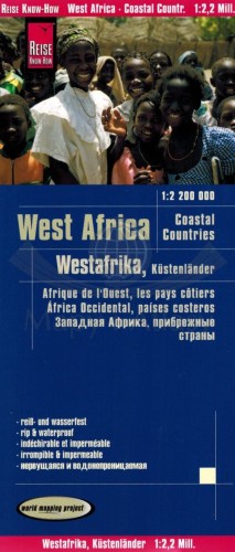 Afryka zachodnia 1:2 200 000. Wodoodporna mapa samochodowo-turystyczna wydawnictwa Reise Know-How. Okładka
