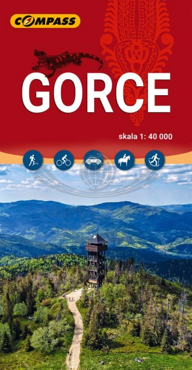 Gorce 1:40 000. Mapa turystyczna wydawnictwa Compass. Okładka
