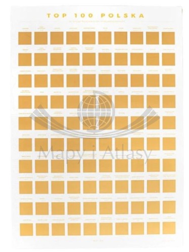 Polska TOP 100 miejsc. Zdrapka - plakat wydawnictwa Naturu