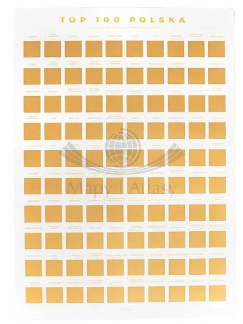 Polska TOP 100 miejsc. Zdrapka - plakat wydawnictwa Naturu