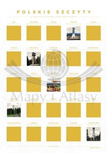 Polskie szczyty TOP 25. Zdrapka - plakat wydawnictwa Naturu