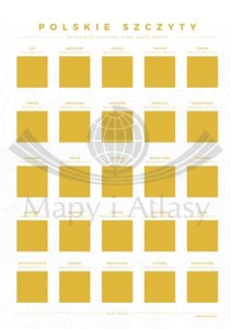 Polskie szczyty TOP 25. Zdrapka - plakat wydawnictwa Naturu