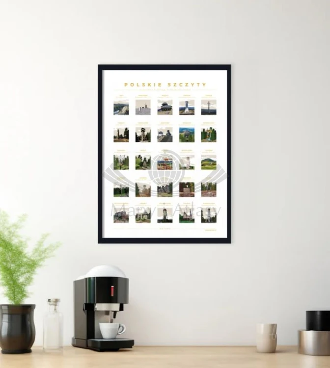 Polskie szczyty TOP 25. Zdrapka - plakat wydawnictwa Naturu