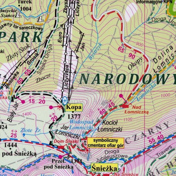 Karkonosze Polskie i Czeskie 1:35 000. Mapa ścienna turystyczna. Fragment 7