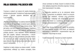 Książeczka "Moja Korona Polskich Gór". Wstęp