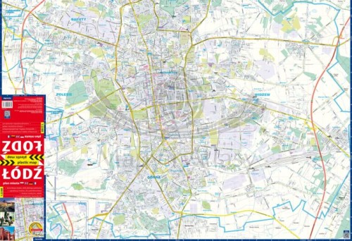 Łódź 1:22 000. Foliowana mapa / Plan miasta wydawnictwa Expressmap. Pierwsza strona