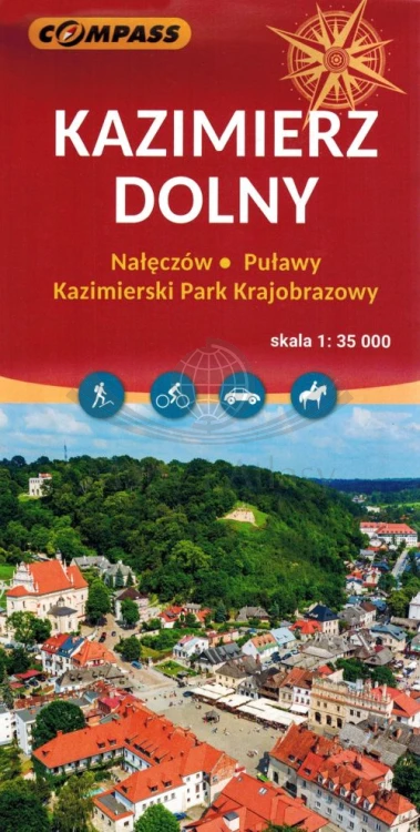 Kazimierz Dolny, Nałęczów, Puławy, Kazimierski Park Krajobrazowy. Mapa turystyczna wydawnictwa Compass. Okładka