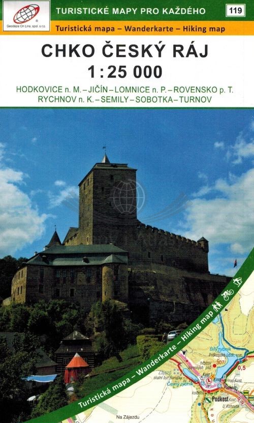 Czeski Raj 1:25 000. Mapa turystyczna 119. Wyd. 2026. Geodezie On Line