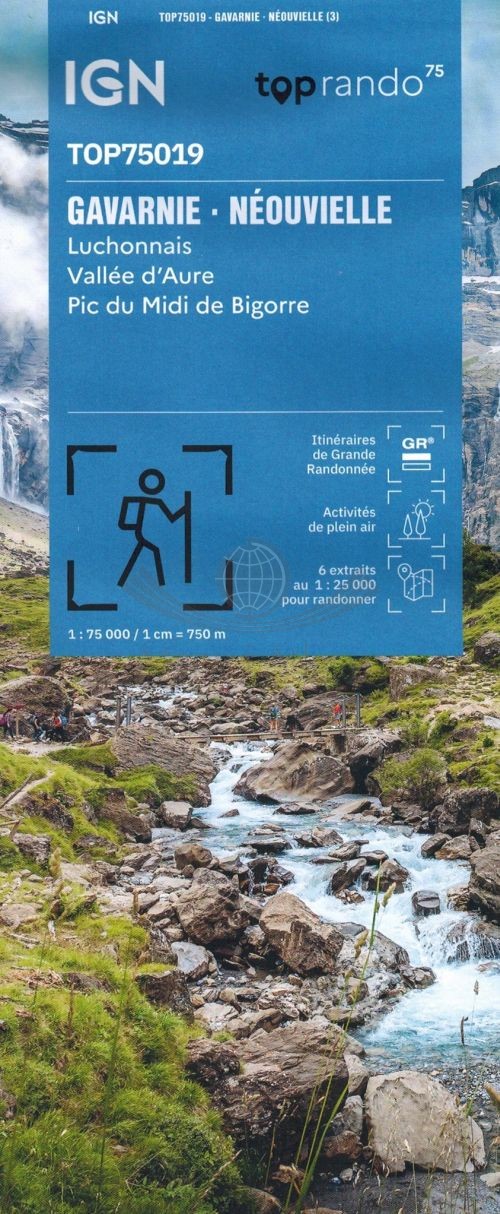 Pireneje: Gavarnie, Neouvielle, Bagneres de Luchon. Mapa turystyczna 75. Wyd. 2026. IGN