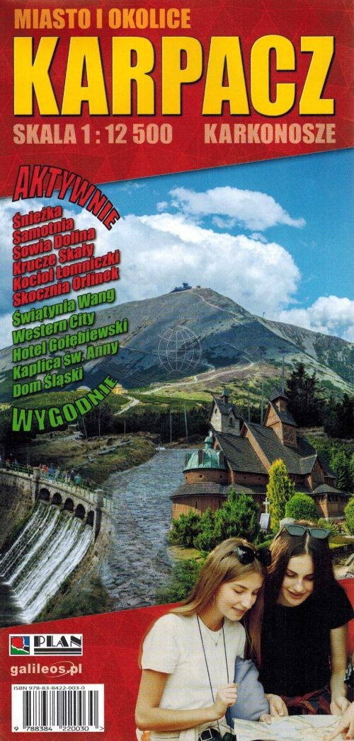 Karpacz i okolice 1:12 500. Mapa turystyczna / Plan miasta. Wyd. 2026. Galileos