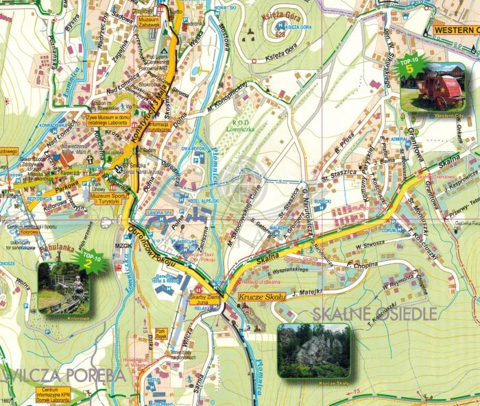 Karpacz. Mapa turystyczna / Plan miasta wydawnictwa Galileos. Fragment 1