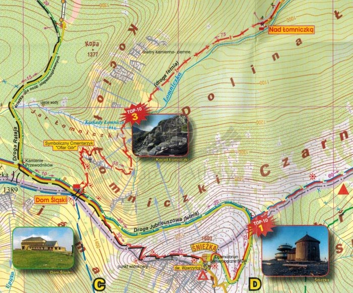 Karpacz. Mapa turystyczna / Plan miasta wydawnictwa Galileos. Fragment 2